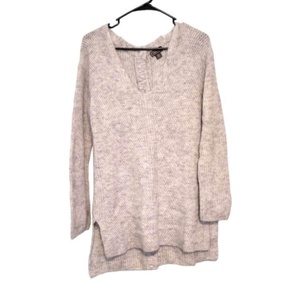 Point Sur J. Crew Gray Alpaca Wool Blend Button Back Tunic Sweater Size XS